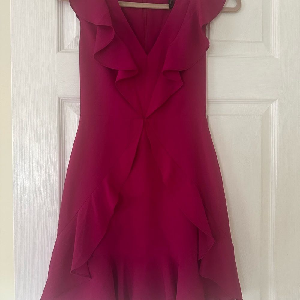 BCBGMaxAzria Fuchsia High Low Dress